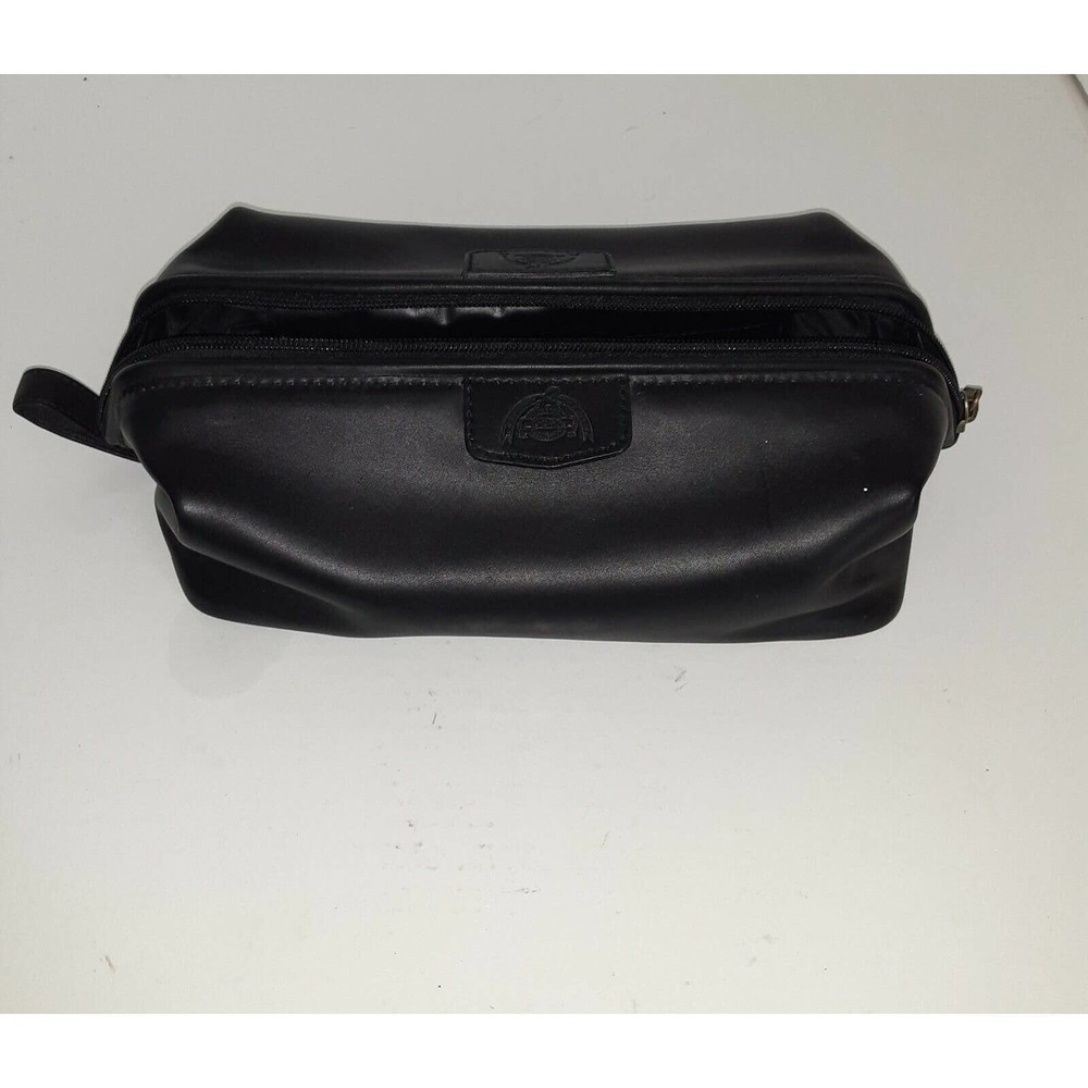 Genuine Dopp Travel Bag Satin Cowhide Black On the Go